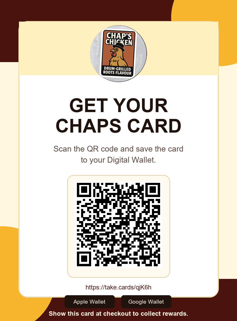 Chaps Chicken marketing kit flyer template preview